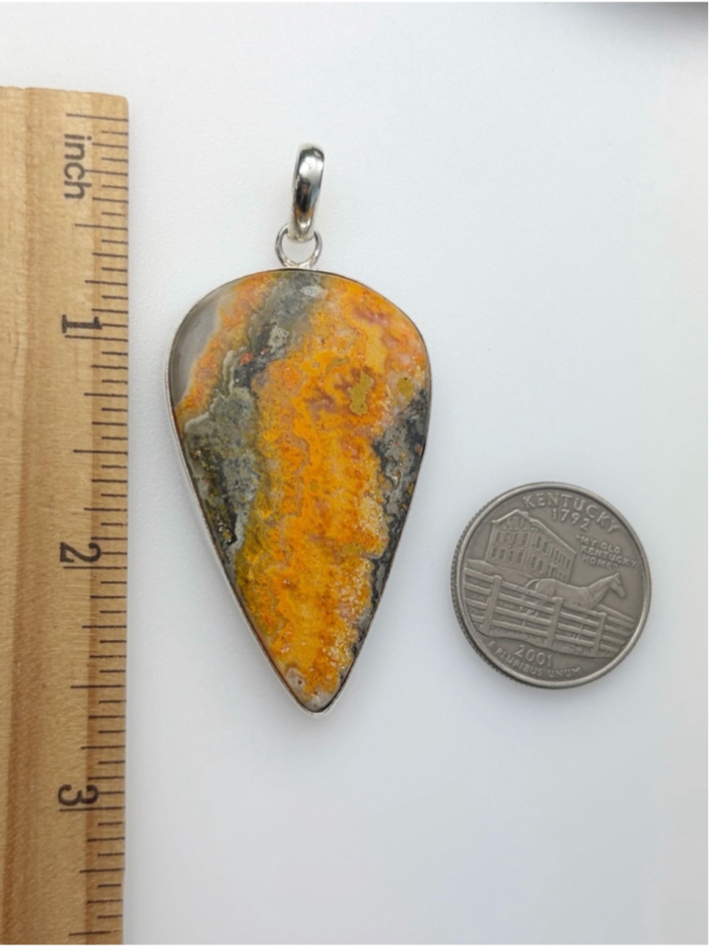 Sterling Silver 925 XL Bumble Bee Jasper Pendant Southwest Style Jewelry Set Lot - Picture 10 of 13